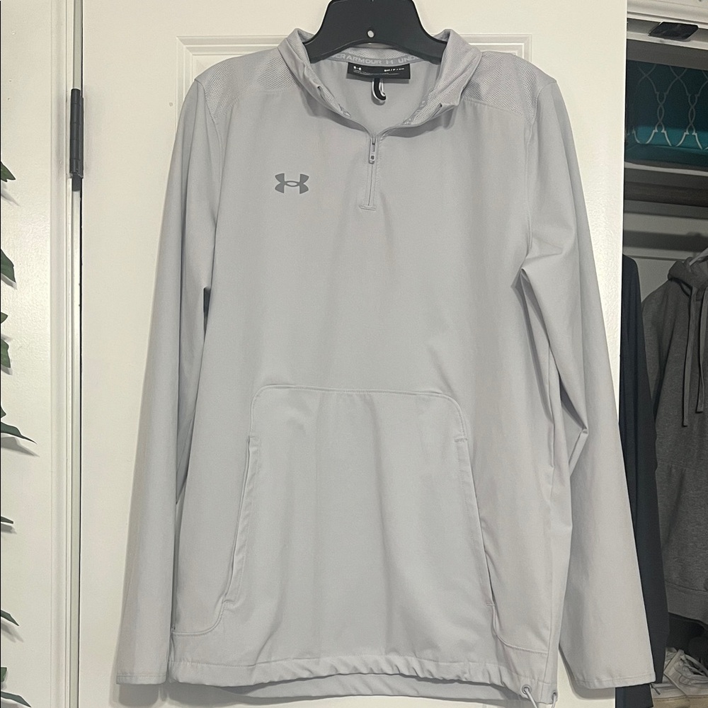 Under Armour Light Gray Quarter-Zip Pullover